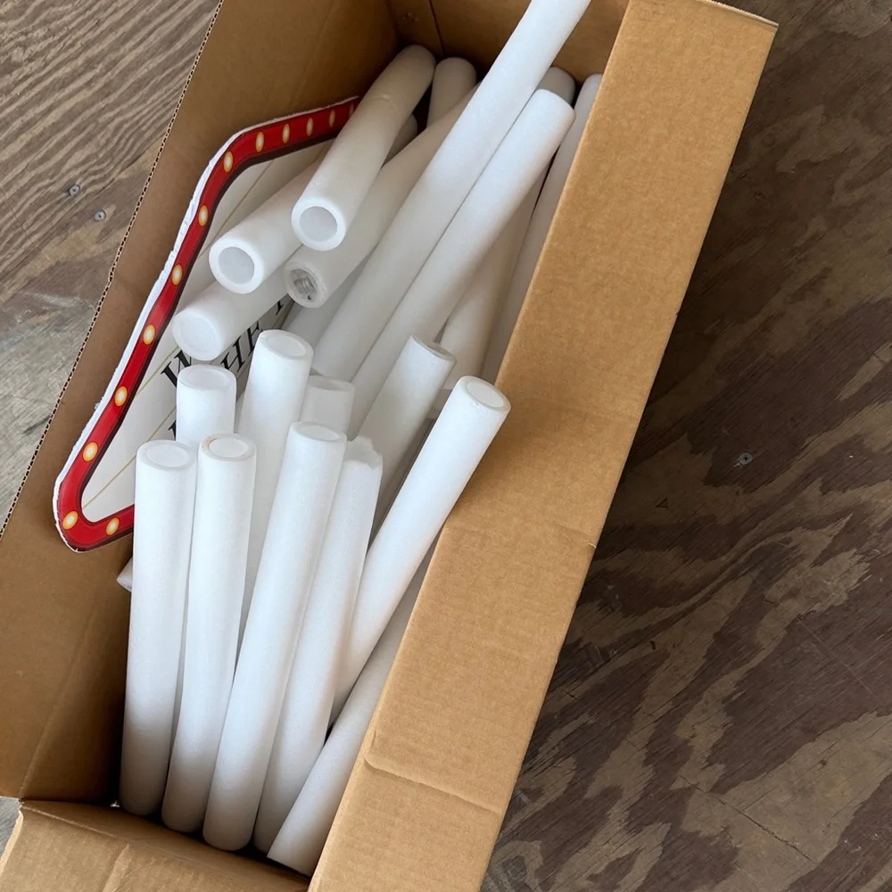 White Foam glow sticks wedding